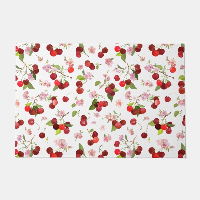Cherry Pattern 1 Doormat (Front)