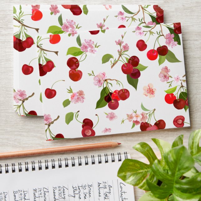 Cherry Pattern 1 Envelope (Stacked)