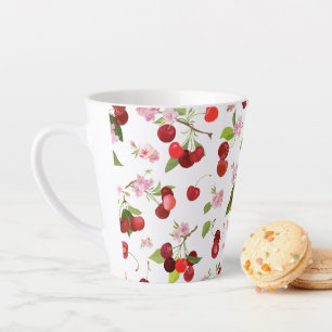Cherry Pattern 1 Latte Mug