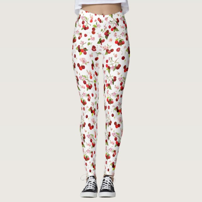 Cherry Pattern 1 Leggings (Front)