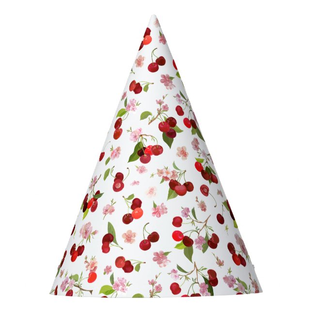 Cherry Pattern 1 Party Hat (Front)