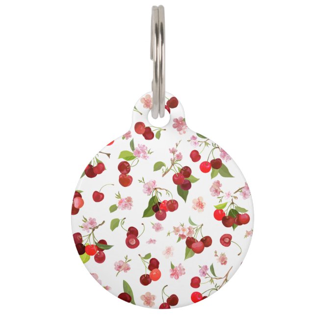 Cherry Pattern 1 Pet Tag (Front)