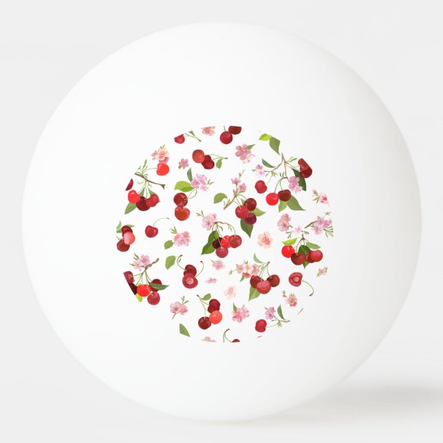 Cherry Pattern 1 Ping Pong Ball (Front)