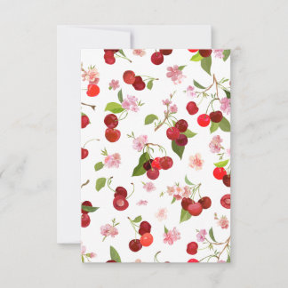 Cherry Pattern 1 Thank You Card