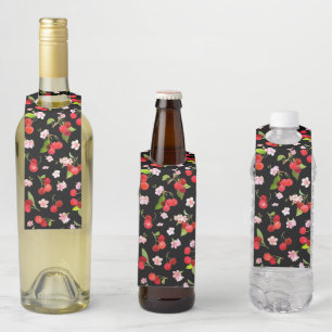 Cherry Pattern 2 Bottle Tag