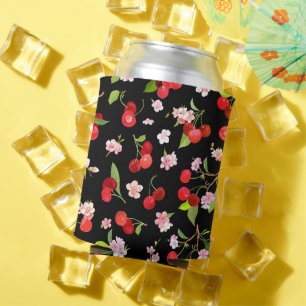 Cherry Pattern 2 Can Cooler