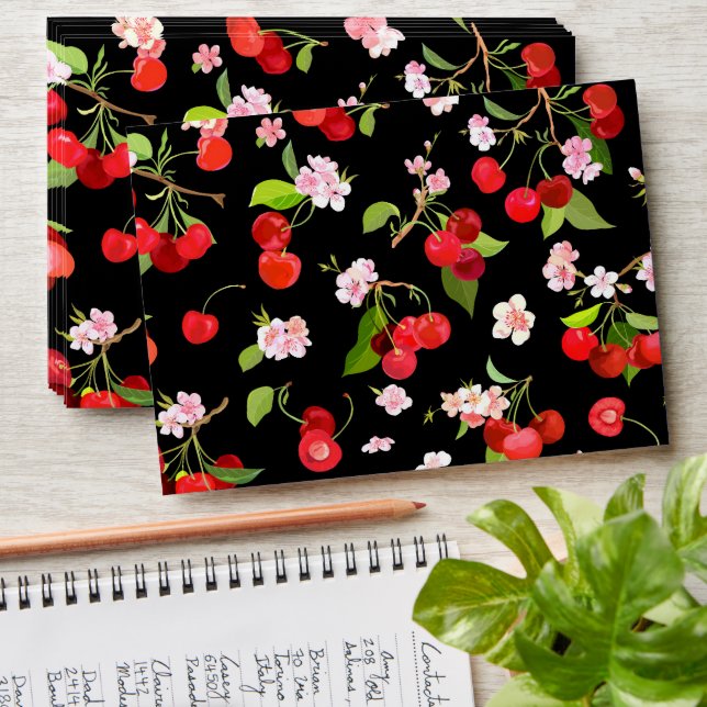 Cherry Pattern 2 Envelope (Stacked)