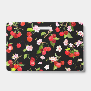 Cherry Pattern 2 ID Badge