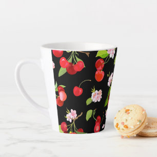 Cherry Pattern 2 Latte Mug