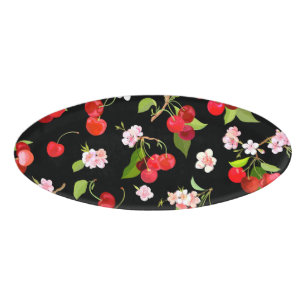Cherry Pattern 2 Name Tag