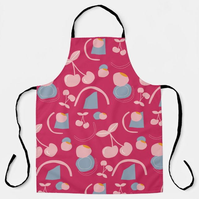 cherry pattern  apron (Front)