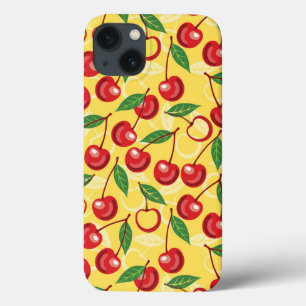 Cherry pattern iPhone 13 case