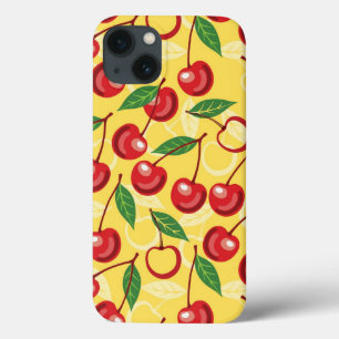 Cherry pattern iPhone 13 case