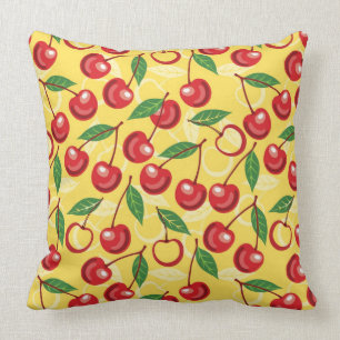 Cherry pattern cushion