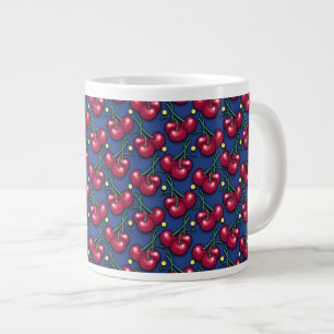 Cherry Pattern Large Coffee Mug