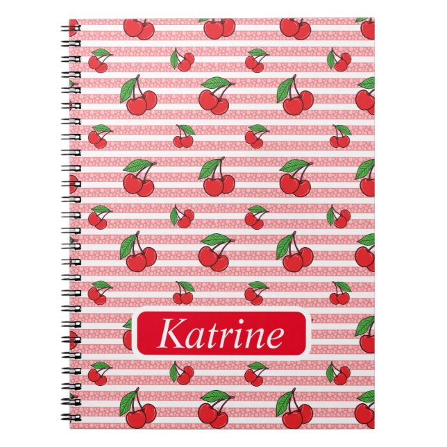 Cherry Pattern Notebook (Front)