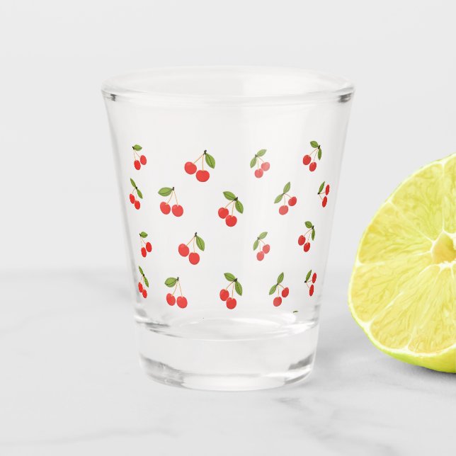 Cherry Pattern Paper Cup Cute Summer Fruit Desig (Front)