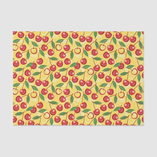 Cherry pattern tissue paper (Front)