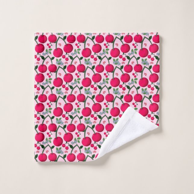 Cherry pattern  wash cloth (Wash Cloth)
