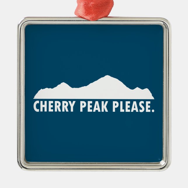 Cherry Peak Resort Please Metal Tree Decoration (Front)