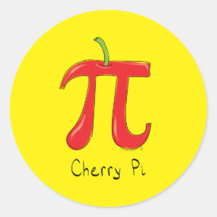 Cherry Pi Cute Math Pi Day Stickers