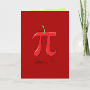 Cherry Pi - Pi Day Math Greeting Card