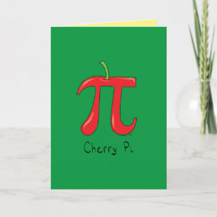 Cherry Pi - Pi Day Math Greeting Card