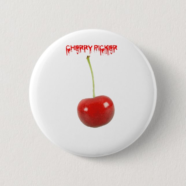 Cherry Picker 6 Cm Round Badge (Front)