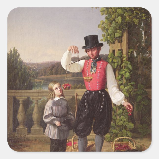 Cherry Pickers Square Sticker (Front)