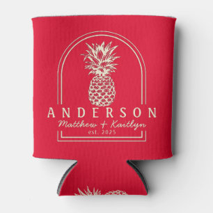 Cherry Picking Pink Pineapple Wedding Arch & Name Can Cooler