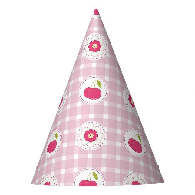 Cherry Picnic Party Hat (Front)