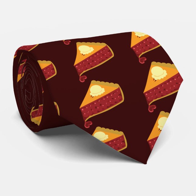 Cherry Pie Heart Tie (Rolled)