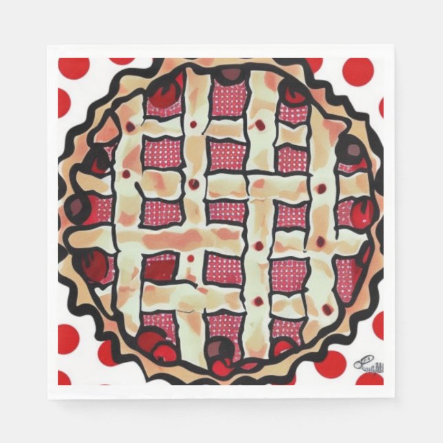 Cherry Pie Napkin (Front)