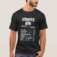 Cherry Pie Nutrition Facts Label Thanksgiving Food