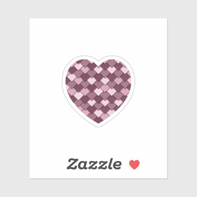 Cherry Pink Square and Diamond heart (Sheet)