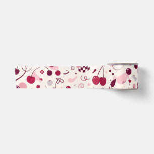 Cherry Pink Y2K Seamless Wrapping Paper Cute Aes Satin Ribbon