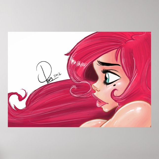 Cherry Pinup Poster : "Profile" (Front)