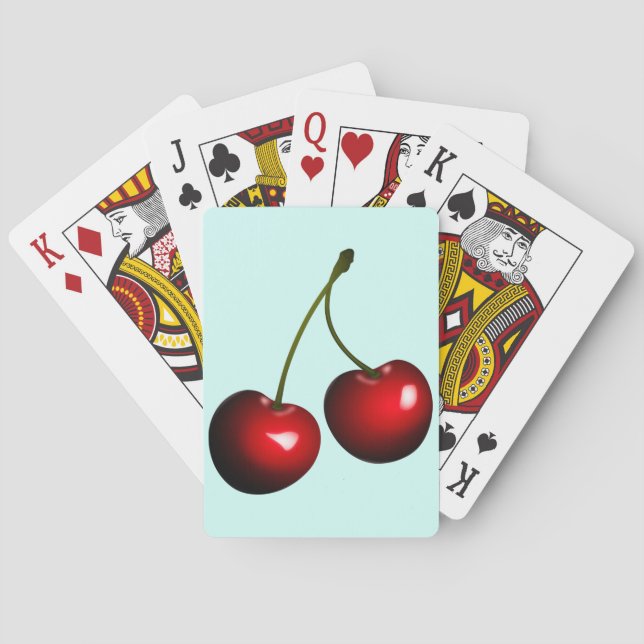 Cherry Playing Cards - Custom Colour (Back)