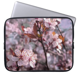 Cherry Plum Tree Pink Laptop Sleeve