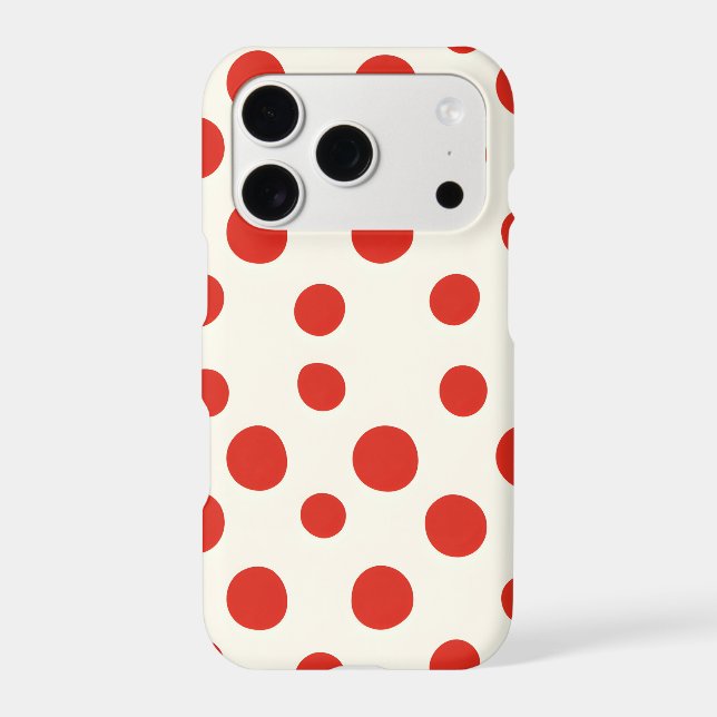 Cherry Polka Dot iPhone Case | Minimalist Cherry R (Back)