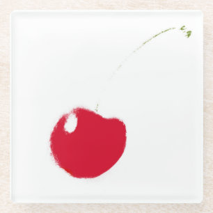 Cherry Pop Glass Coaster