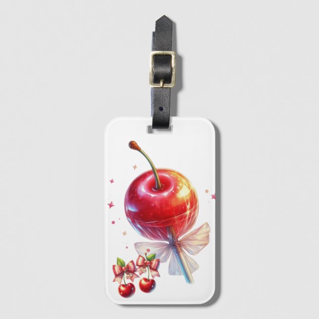 Cherry Pop Luggage Tag (Front Vertical)