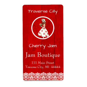 Cherry Preserves Canning Label