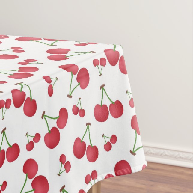 Cherry Print Tablecloth (In Situ)