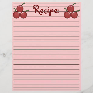 Cherry Recipe Paper