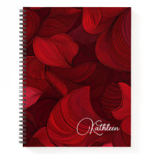 Cherry Red Abstract Leaf Personalised