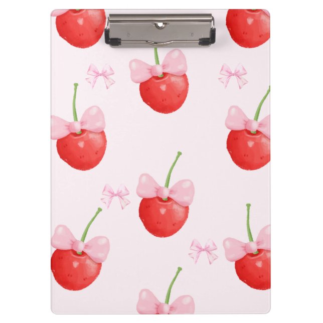 cherry red and pink back to school clipboard (Front)