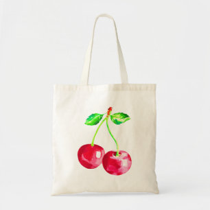 Cherry, Red cherries Tote Bag