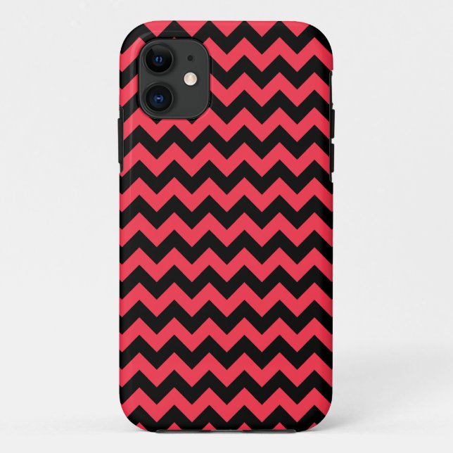 Cherry Red Chevron Zigzag Case-Mate iPhone Case (Back)