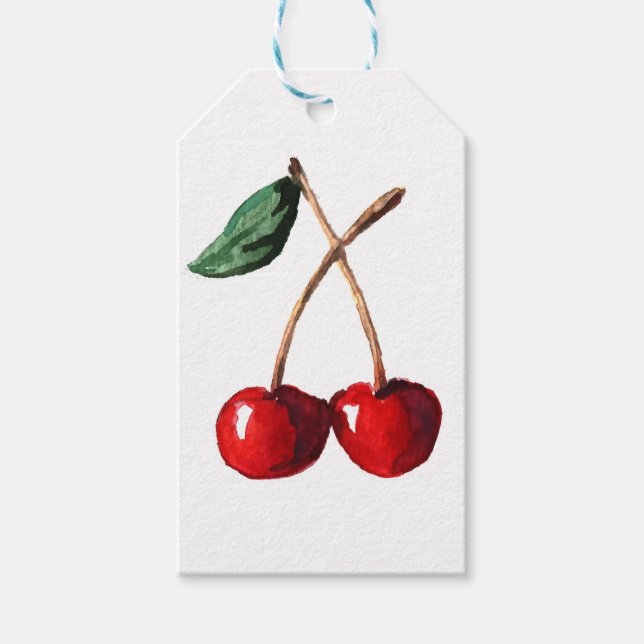 Cherry Red Gift Tags (Front)